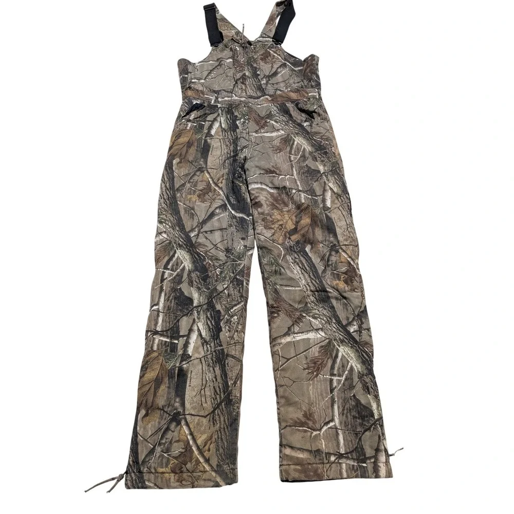 Russell Outdoors Bib Overalls Youth XL Camo Flintlock Insulated Hunting Realtree